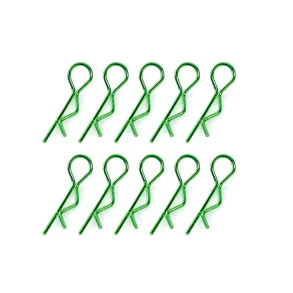 Corally C-35100 Body Clips 45&deg; Bent Small Green