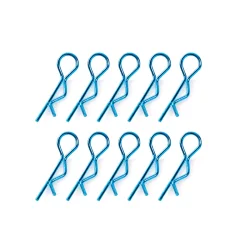 Corally C-35105 Body Clips 45&deg; Bent Small Blue