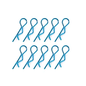 Corally C-35105 Body Clips 45&deg; Bent Small Blue