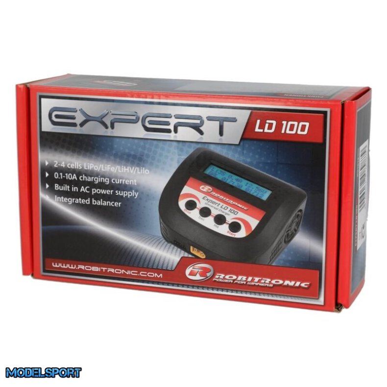 Robitronic Expert LD 100 lader LiPo 2-4s 10A 100W