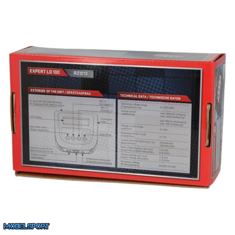Robitronic Expert LD 100 lader LiPo 2-4s 10A 100W