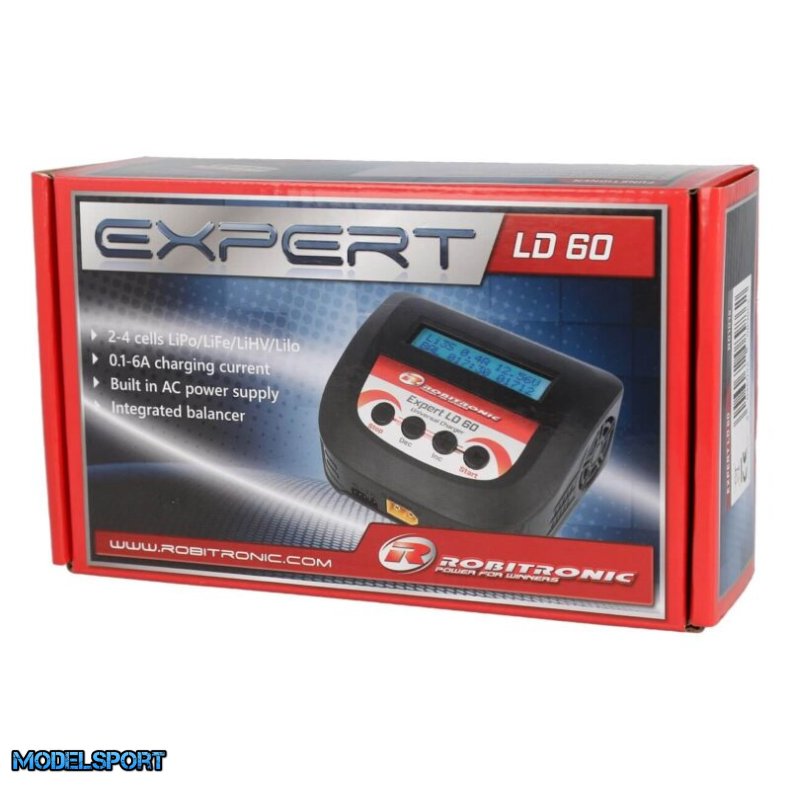 Robitronic Expert LD 60 lader LiPo 2-4s 6A 60W