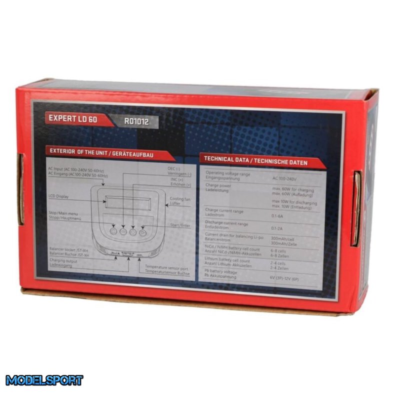 Robitronic Expert LD 60 lader LiPo 2-4s 6A 60W