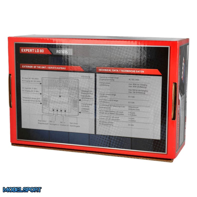 Robitronic Expert LD 80 lader LiPo 1-6s 7A 80W