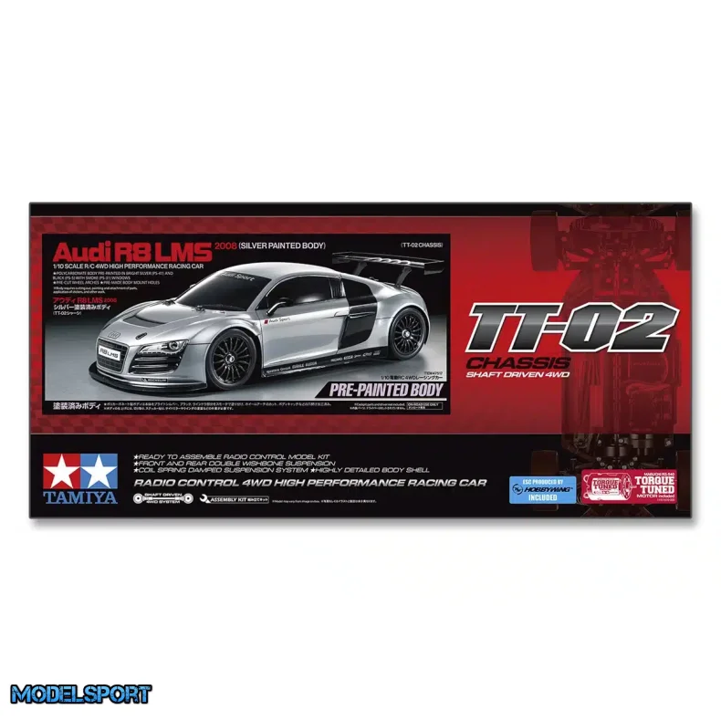 Tamiya Audi R8 LMS 2008 - Malet Karosseri - TT-02
