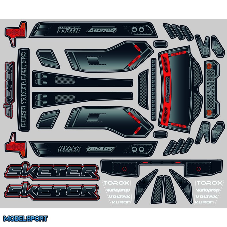 Team Corally - Body Decal Sheet - Sketer XP 4S - 1pc