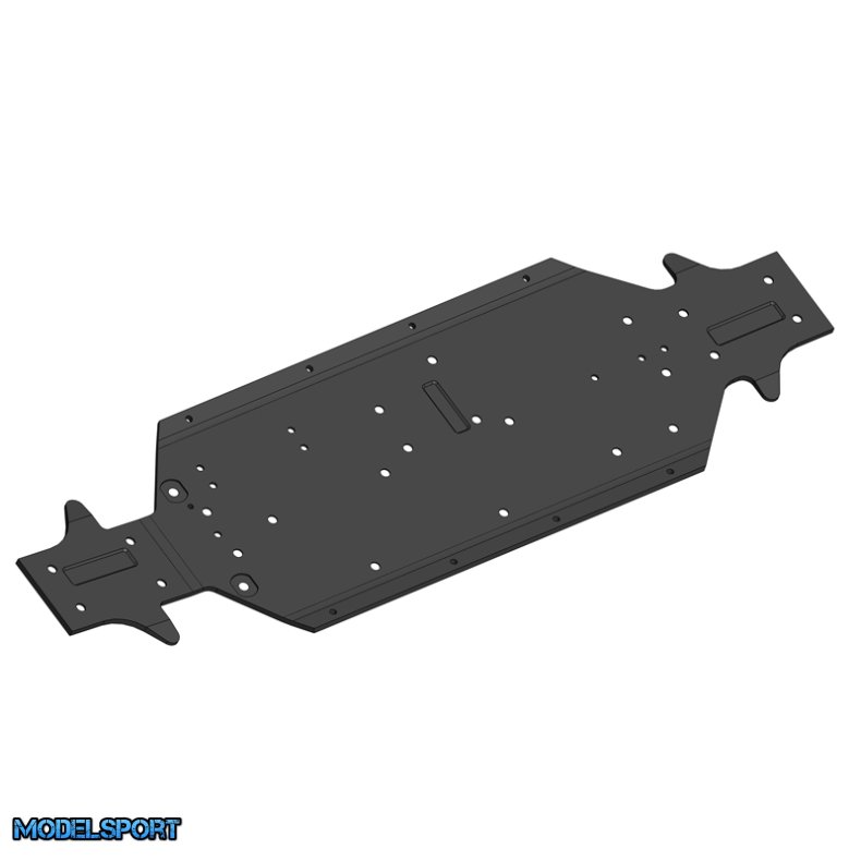 Team Corally - Chassis - XL4S Aluminium 3mm - Black - 1 pc