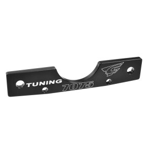 Team Corally - Suspension Arm Mount Xtreme - RF - Aluminum 7075 - 3mm - Hard Anodised - Black - Made In Italy