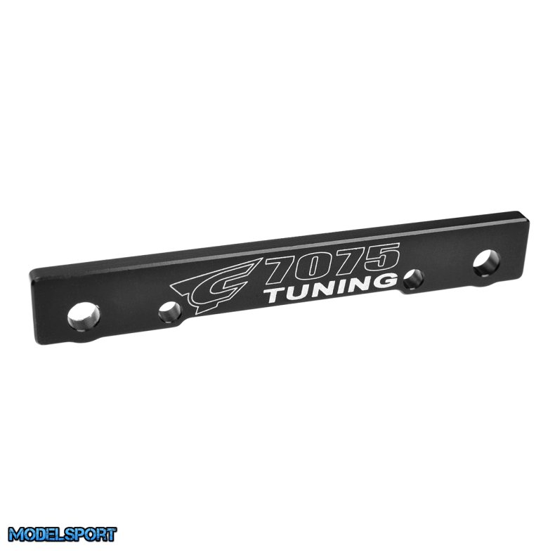 Team Corally - Suspension Arm Mount Xtreme - FF - Aluminum 7075 - 3mm - Hard Anodised - Black - Made In Italy