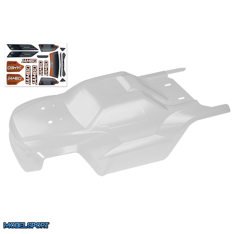 Team Corally - Polycarbonate Body - Jambo XP 6S - Clear - Cut - Decals - 1 Pc