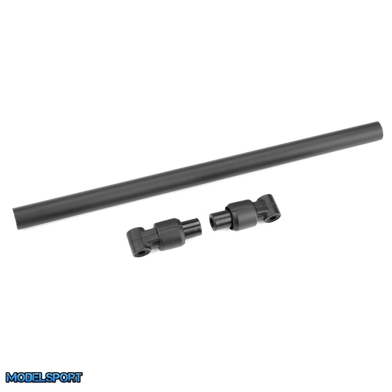 Team Corally - Chassis Tube - Front - 197.5mm - Aluminum - Black - 1 Set