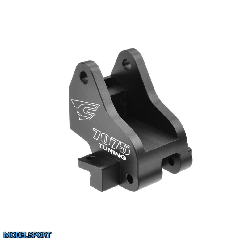 Team Corally - Chassis Brace Holder - Shock Tower Stiffener - Rear - Aluminum 7075 - Black - Made in Italy - 1 Pc