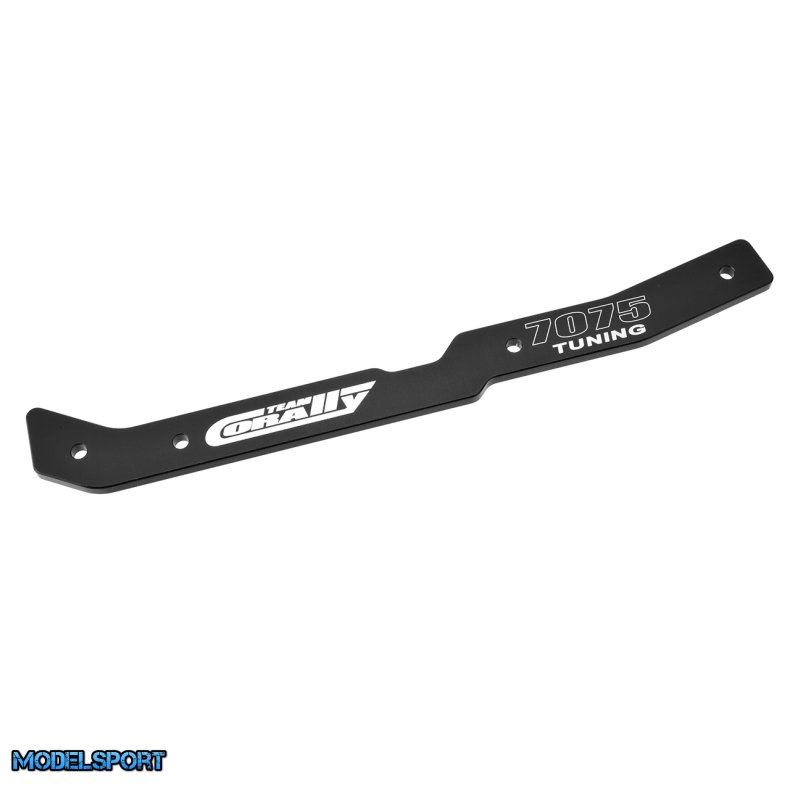 Team Corally - Chassis Stiffener - XTR - Center - Aluminum 7075 - 3mm - Black - Made in Italy - 1 Pc