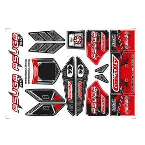 Team Corally Body Decal Sheet Asuga XLR Pre-Cut Color Red 1 Pc