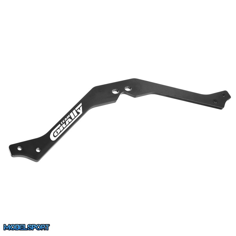 Team Corally - Chassis Brace - XL6S - Center Upper - Aluminum 3mm - Black - 1 Pc