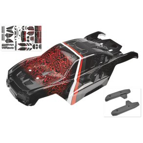 Team Corally - Polycarbonate Body - Kagama Limited Edition - Painted - Cut - Decals - Accessories - Red Color - 1 Pc