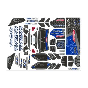 Team Corally - Body Decal Sheet - Kagama XP 6S - Pre-Cut - Blue Color - 1 Pc
