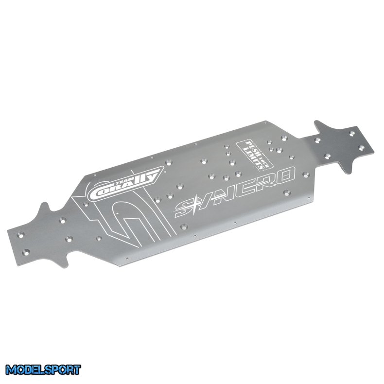 Team Corally - Chassis - SB G2 - Aluminum 3mm - Titanium Color - 1 Pc