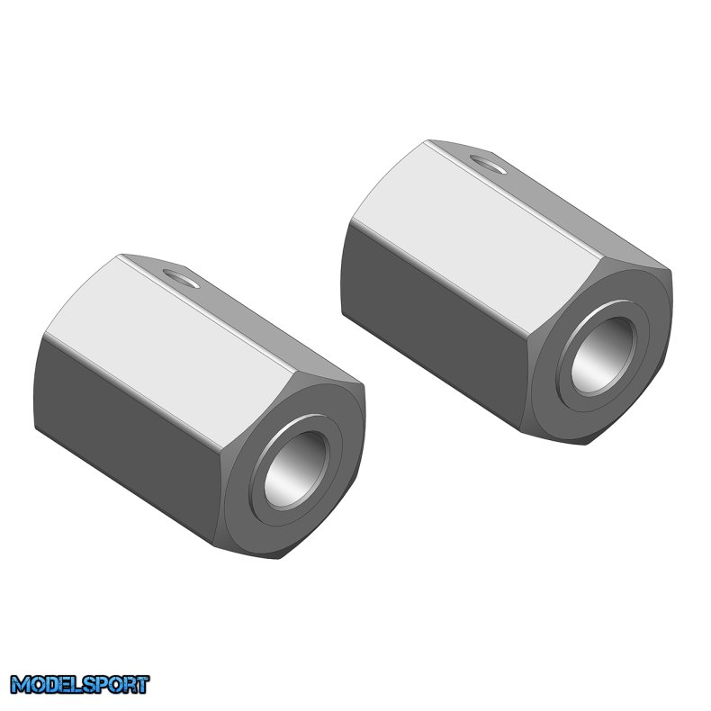 Team Corally - Wheel Hex Adapter - Front - Aluminum - 2 pcs