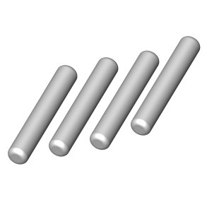 Team Corally - Wheel Axle Pin - �2x12 - Steel - 4 Pcs