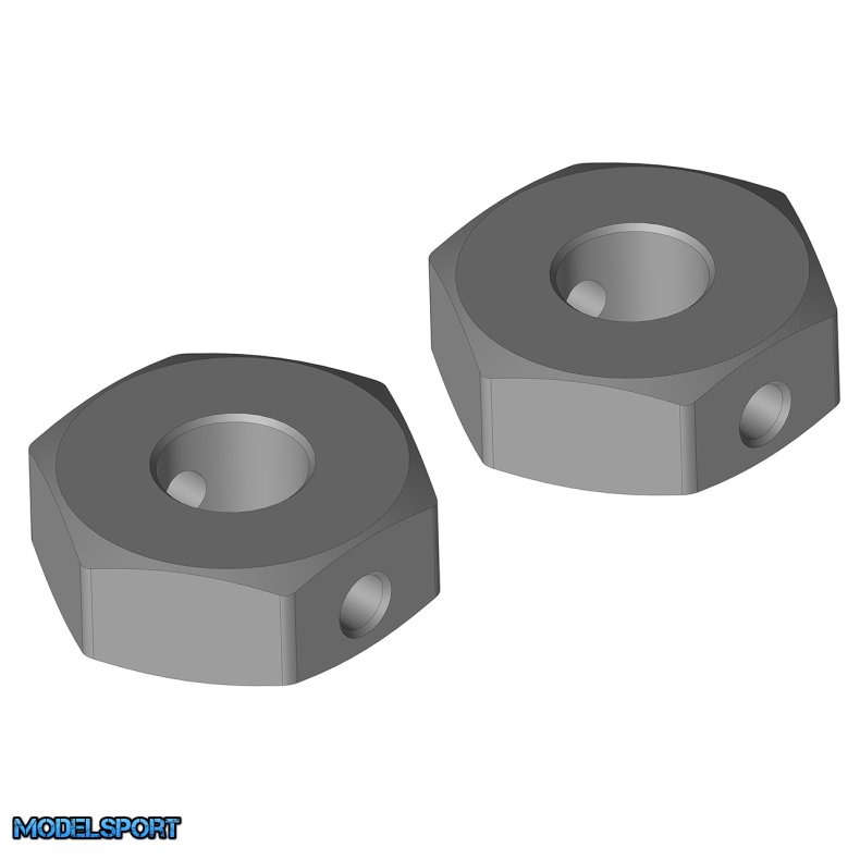 Team Corally - Wheel Hex Adapter - Rear - Aluminum - 2 pcs