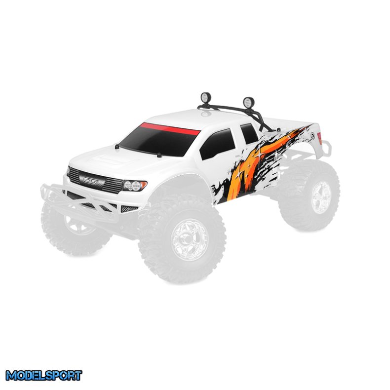 Team Corally - Polycarbonate Body - MAMMOTH SP - Printed White - Cut - 1 Pc