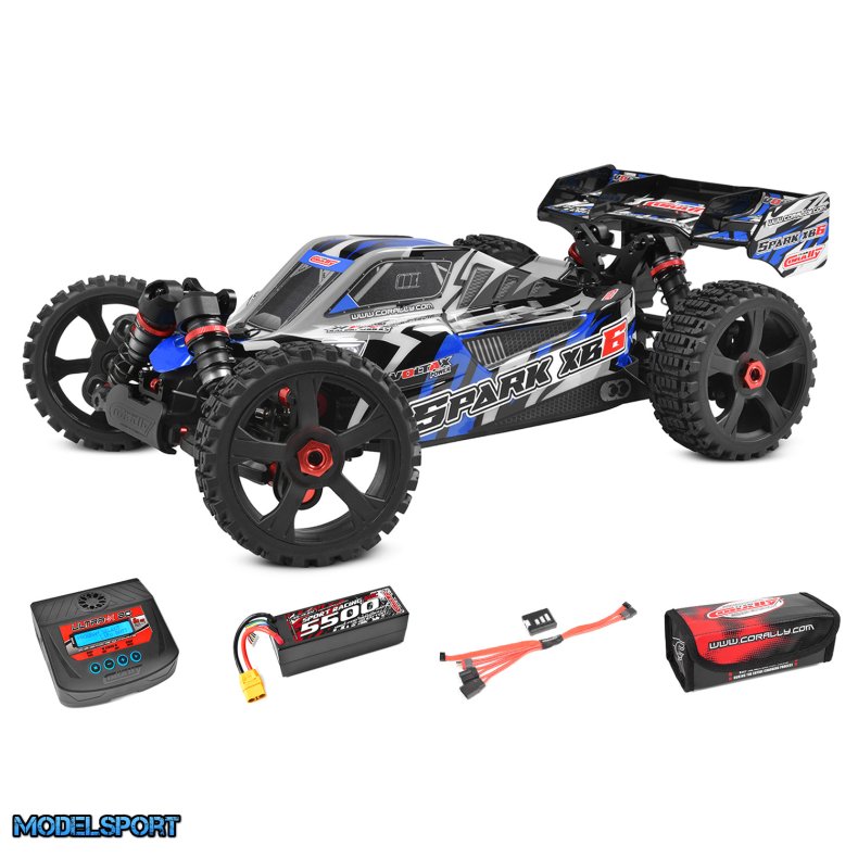 Team Corally - Spark XB-6 RTR - Drive'n Go Pack 4S - Blue Color