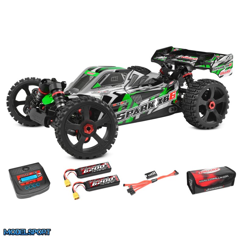 Team Corally - Spark XB-6 RTR - Drive'n Go Pack 6S - Green Color