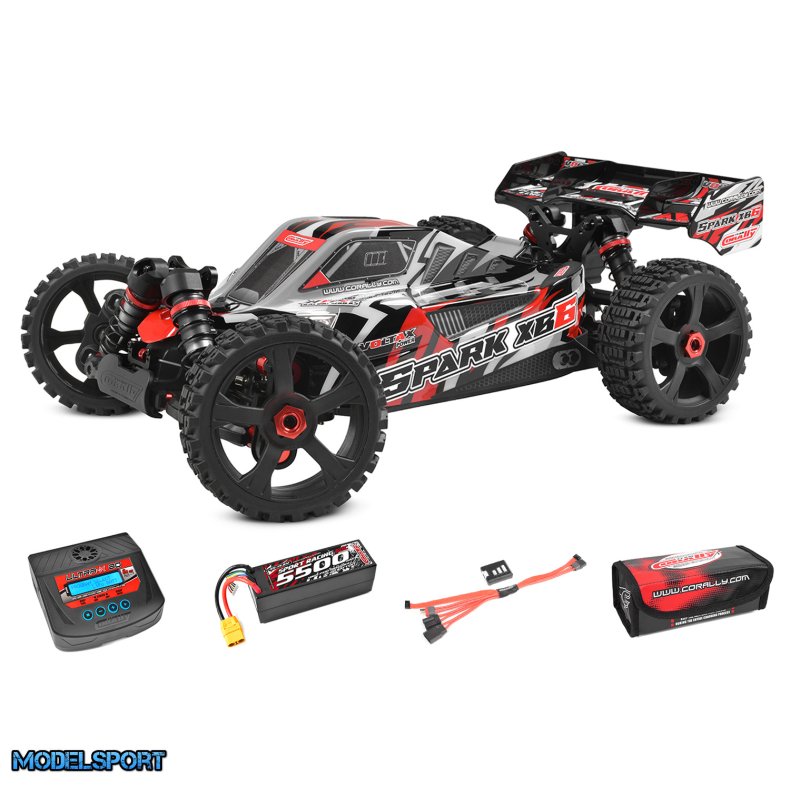 Team Corally - Spark XB-6 RTR - Drive'n Go Pack 4S - Red Color