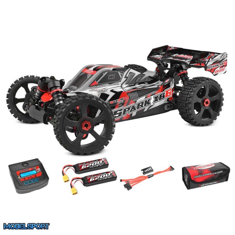 Team Corally - Spark XB-6 RTR - Drive'n Go Pack 6S - Red Color