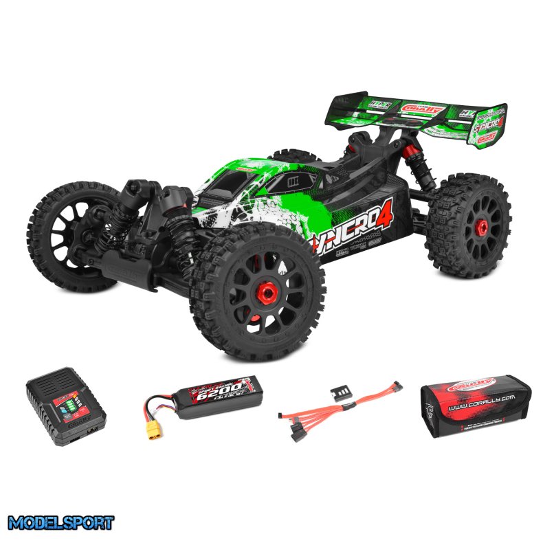 Team Corally - Syncro-4 RTR - Drive'n Go Pack 4S - Green Color