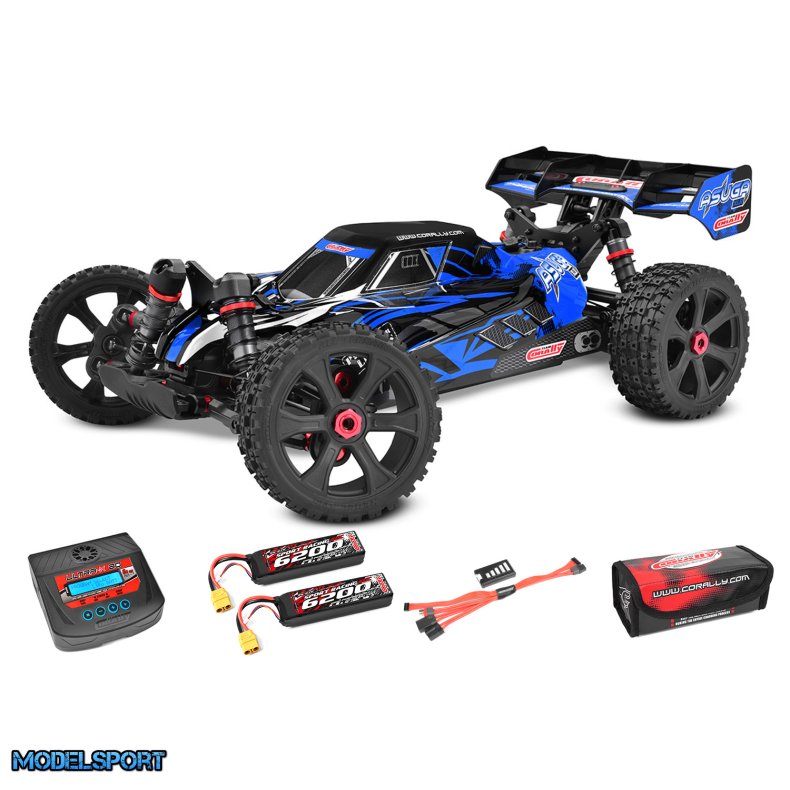 Team Corally - Asuga XLR RTR - Drive'n Go Pack 6S - Blue Color