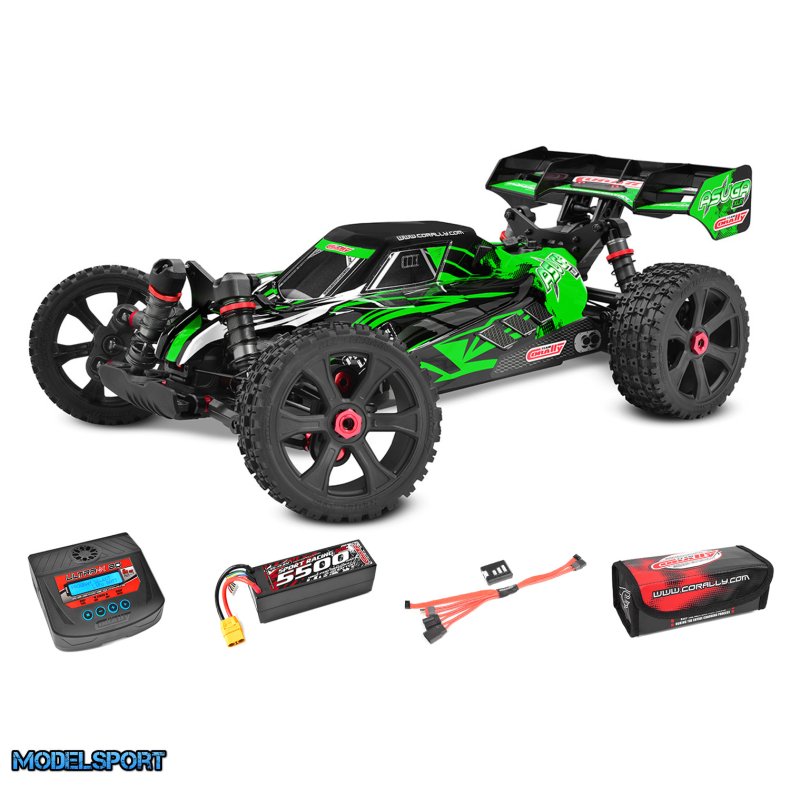 Team Corally - Asuga XLR RTR - Drive'n Go Pack 4S - Green Color