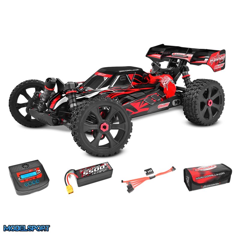 Team Corally - Asuga XLR RTR - Drive'n Go Pack 4S - Red Color