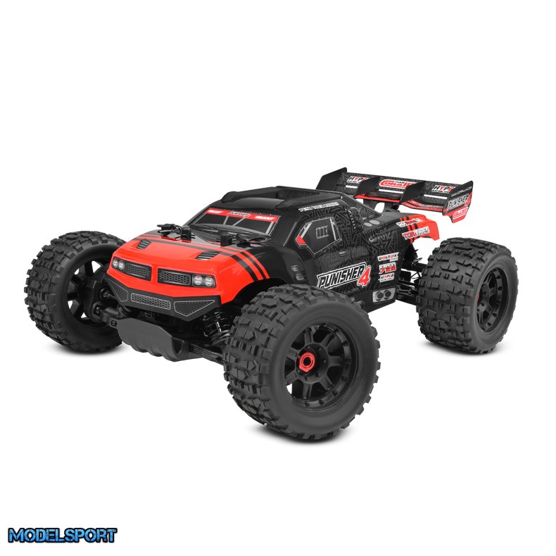 Team Corally - PUNISHER 4 - RTR - Red - Brushless Power 4S - No Battery - No Charger
