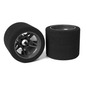 Team Corally - Attack foam tires - 1/8 SSX-8 - 35 shore - Rear - 72mm - Carbon Flex Rims - 2 pcs