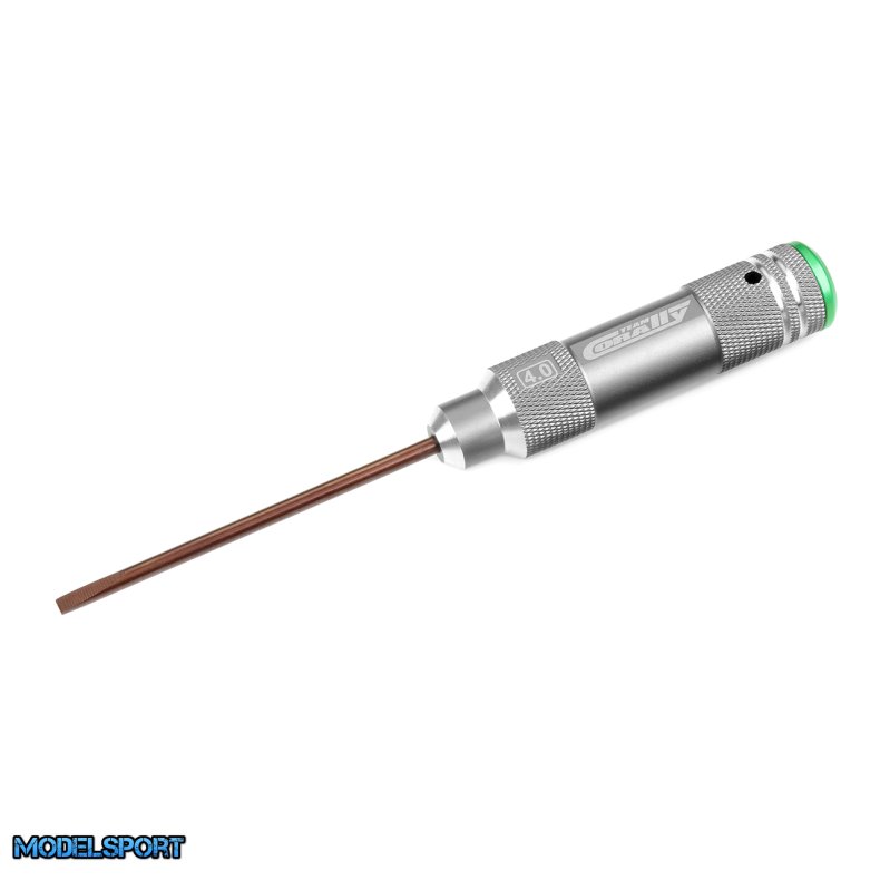 Team Corally - Factory Pro Tool - Hardened Tip - Alu Grip - Flat 4.0mm