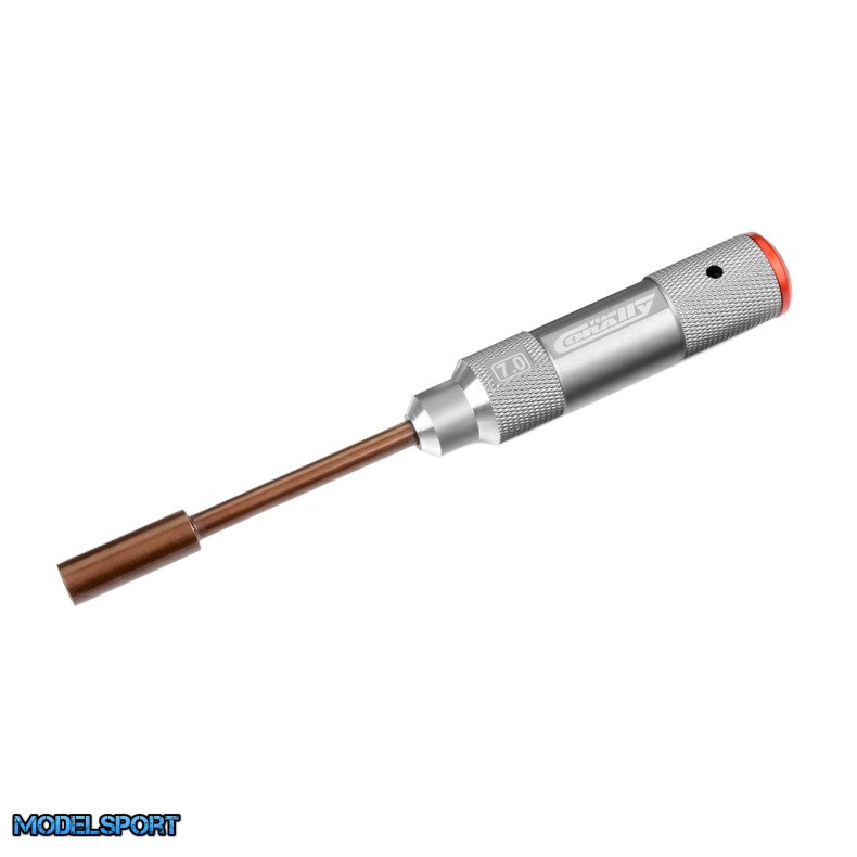 Team Corally - Factory Pro Tool - Hardened Tip - Alu Grip - Nut M4 7.0mm