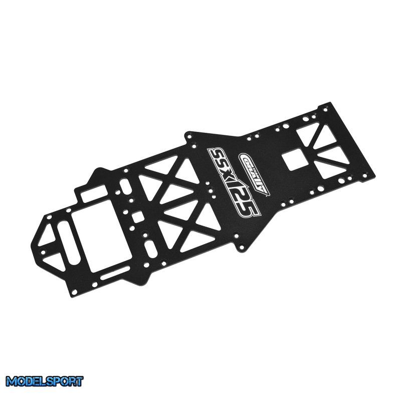Team Corally - Chassis - 7075 Aluminium - 2.0mm - Black - 1 Pc