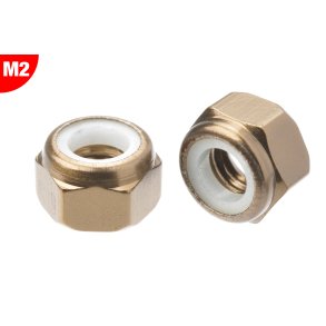 Team Corally - Aluminium Nylstop Nut - M2 - Gun Metal - 10 pcs