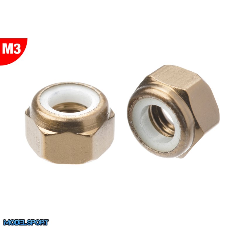 Team Corally - Aluminium Nylstop Nut - M3 - Gun Metal - 10 pcs