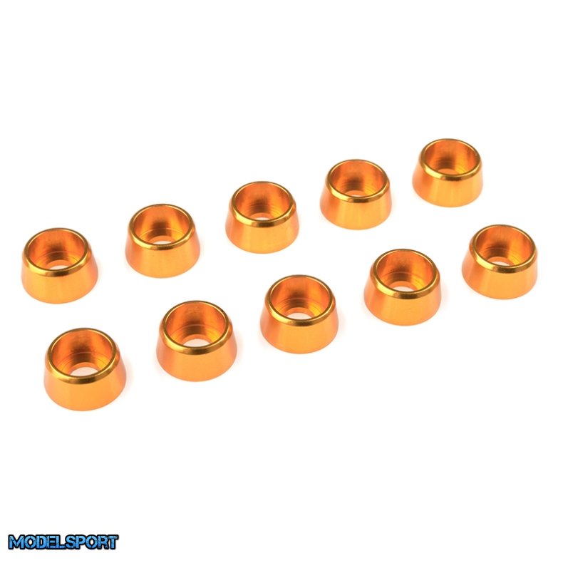 Team Corally - Aluminium Washer - for M4 Socket Head Screws - OD=10mm - Gold - 10 pcs