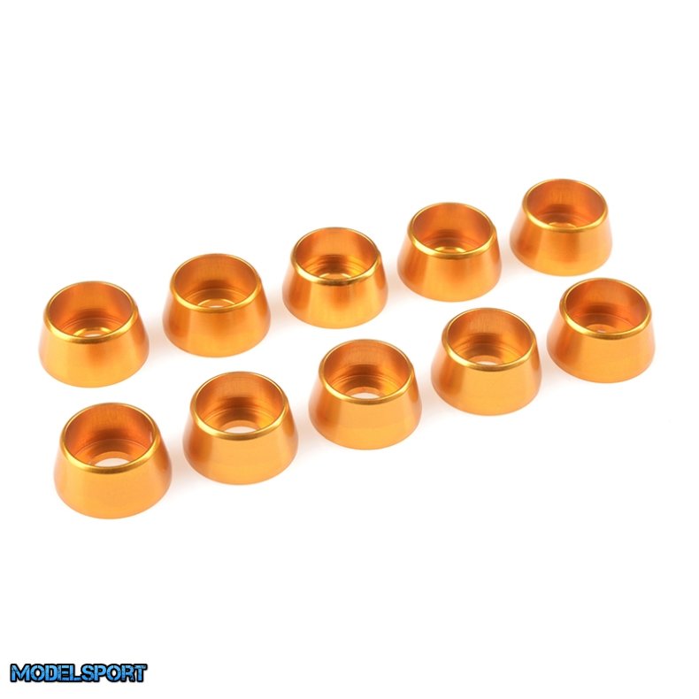Team Corally - Aluminium Washer - for M5 Socket Head Screws - OD=12mm - Gold - 10 pcs