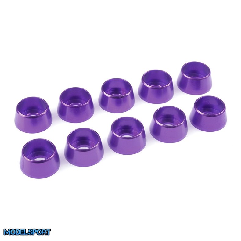 Team Corally - Aluminium Washer - for M5 Socket Head Screws - OD=12mm - Purple - 10 pcs