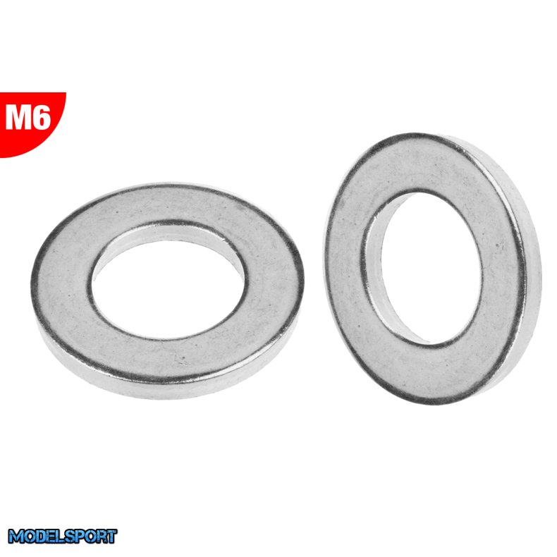 Team Corally - Washer M6 - Galvanized Steel - 10 pcs