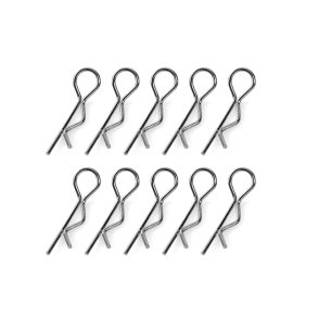 Team Corally - Body Clips - 45&deg; Bent - Small - Black - 10 pcs