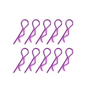 Team Corally - Body Clips - 45&deg; Bent - Small - Purple - 10 pcs