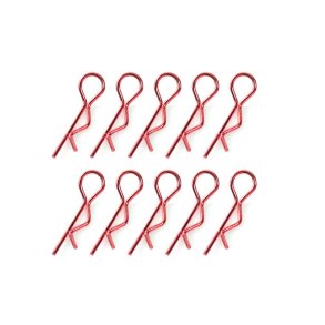 Team Corally - Body Clips - 45&deg; Bent - Medium - Red - 10 pcs