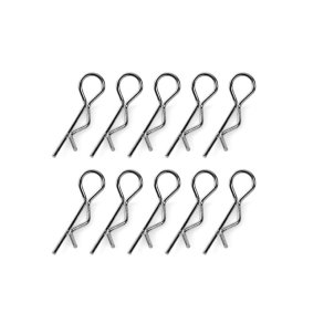 Team Corally - Body Clips - 45&deg; Bent - Medium - Black - 10 pcs