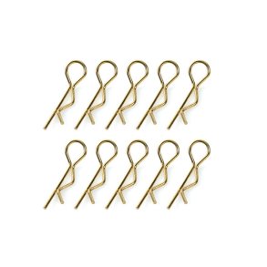 Team Corally - Body Clips - 45&deg; Bent - Medium - Gold - 10 pcs